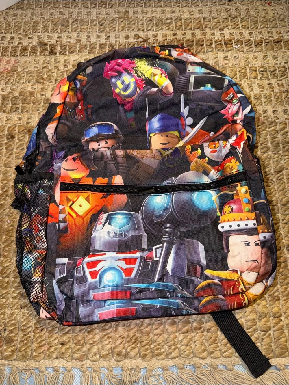 Polyester 16” NWOT  Roblox Action Characters All-Over Print Backpack